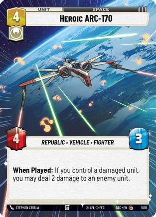 Heroic ARC-170 (Hyperspace Foil) (1010) - SOP - Common - Foil