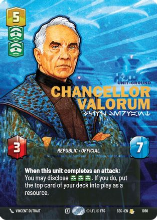 Chancellor Valorum - Civil Servant (Prestige) (1056) - SOP - Rare