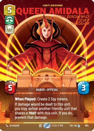 Queen Amidala - Championing Her People (Prestige Foil) (1084) - SOP - Legendary - Foil