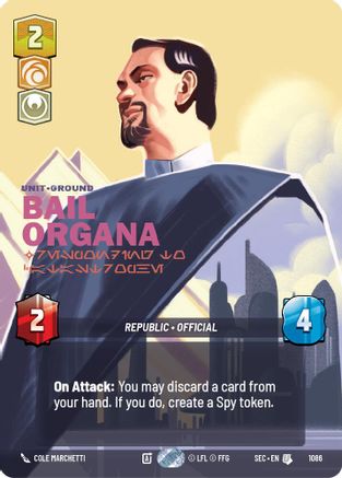 Bail Organa - Responding to Catastrophe (Prestige Foil) (1086) - SOP - Uncommon - Foil