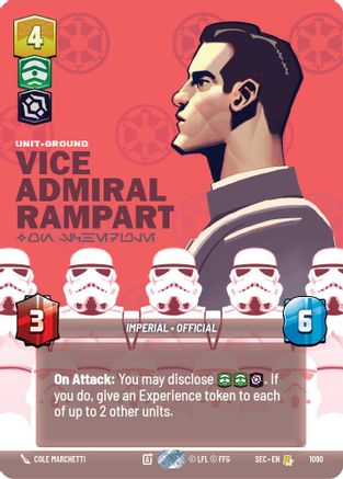 Vice Admiral Rampart - On Schedule (Prestige Foil) (1090) - SOP - Rare - Foil