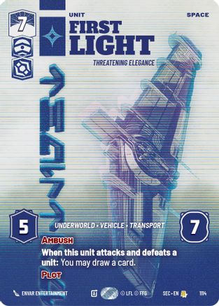 First Light - Threatening Elegance (Prestige Foil) (1114) - SOP - Rare - Foil