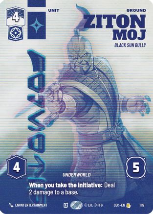 Ziton Moj - Black Sun Bully (Prestige Foil) (1119) - SOP - Rare - Foil