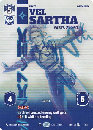 Vel Sartha - One Path, One Choice (Prestige Foil) (1123) - SOP - Uncommon - Foil