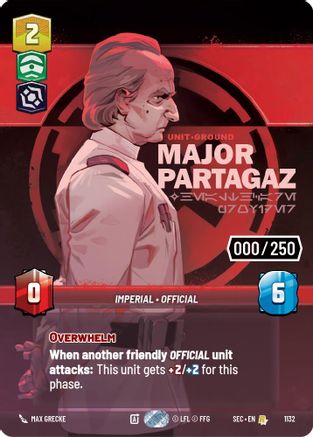 Major Partagaz - Healthcare Provider (Serialized) (1132) - SOP - Rare - Foil
