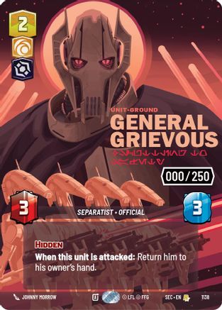 General Grievous - Scuttling to Safety (Serialized) (1138) - SOP - Rare - Foil