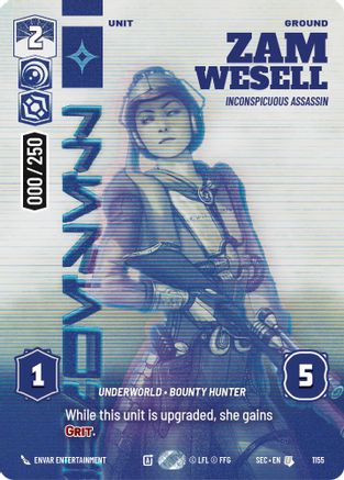 Zam Wesell - Inconspicuous Assassin (Serialized) (1155) - SOP - Uncommon - Foil