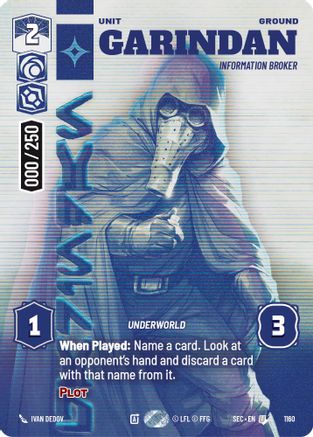Garindan - Information Broker (Serialized) (1160) - SOP - Uncommon - Foil