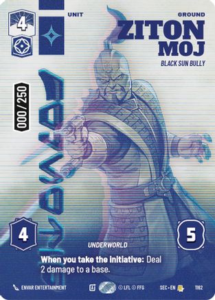 Ziton Moj - Black Sun Bully (Serialized) (1162) - SOP - Rare - Foil