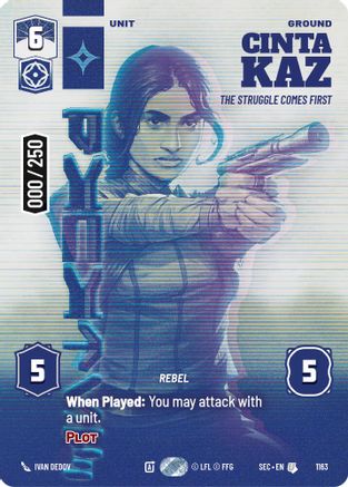 Cinta Kaz - The Struggle Comes First (Serialized) (1163) - SOP - Uncommon - Foil