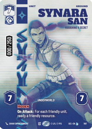 Synara San - Harboring a Secret (Serialized) (1167) - SOP - Legendary - Foil
