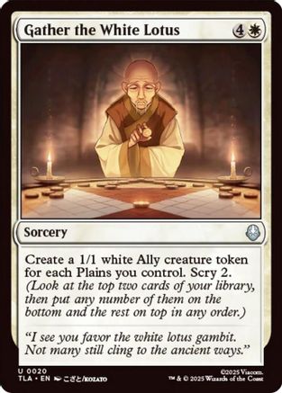 Gather the White Lotus (TLA-020) - uncommon - Foil