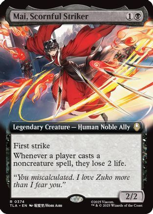 Mai, Scornful Striker (Extended Art) (TLA-374) - rare