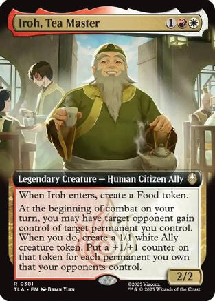 Iroh, Tea Master (Extended Art) (TLA-381) - rare