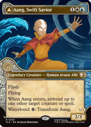 Aang, Swift Savior (Showcase) (TLA-347) - rare - Foil