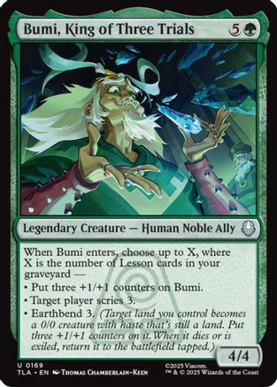 Bumi, King of Three Trials (TLA-169) - uncommon