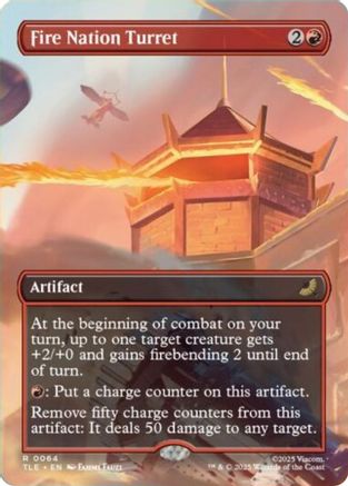 Fire Nation Turret (Borderless) (TLE-064) - rare - Foil
