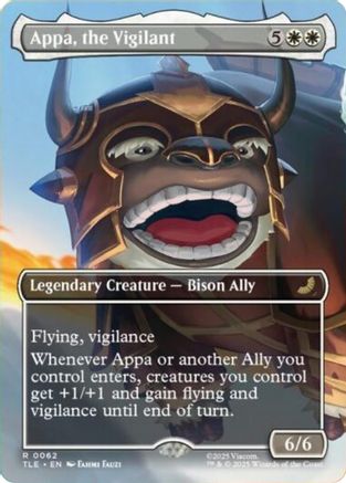 Appa, the Vigilant (Borderless) (TLE-062) - rare - Foil