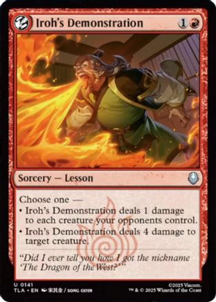 Iroh's Demonstration (TLA-141) - uncommon - Foil