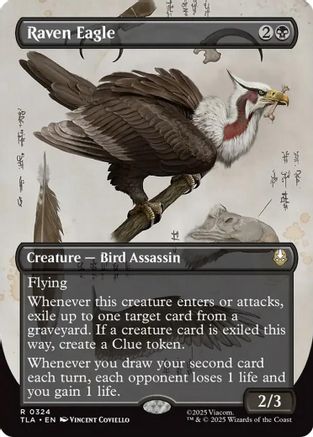 Raven Eagle (Borderless) (TLA-324) - rare - Foil