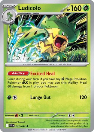 Ludicolo (007/094) - MPF  - Uncommon - Reverse Holofoil