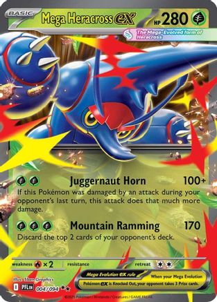 Mega Heracross ex (004/094) - MPF  - Double Rare - Holofoil
