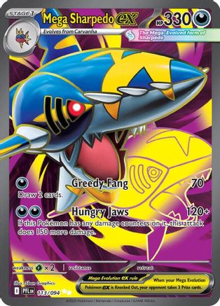 Mega Sharpedo ex (113/094) - MPF  - Ultra Rare - Holofoil