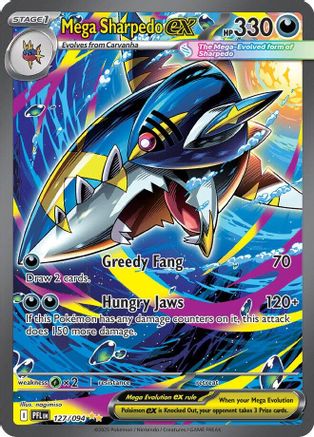 Mega Sharpedo ex (127/094) - MPF  - Special Illustration Rare - Holofoil