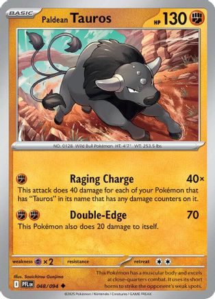 Paldean Tauros (048) - MPF  - Uncommon - Reverse Holofoil