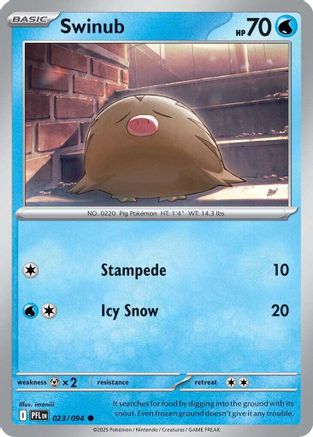 Swinub (023) - MPF  - Common - Reverse Holofoil