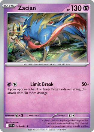 Zacian (045/094) - MPF  - Rare - Reverse Holofoil