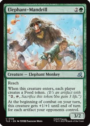 Elephant-Mandrill (TLE-138) - uncommon