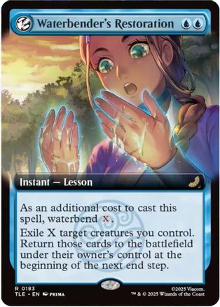 Waterbender's Restoration (Extended Art) (TLE-183) - rare