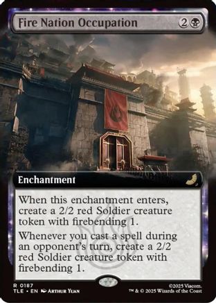 Fire Nation Occupation (Extended Art) (TLE-187) - rare - Foil