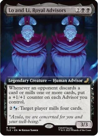 Lo and Li, Royal Advisors (Extended Art) (TLE-189) - rare - Foil