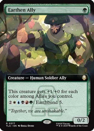Earthen Ally (Extended Art) (TLA-377) - rare - Foil