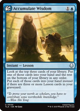 Accumulate Wisdom (TLA-044) - uncommon - Foil
