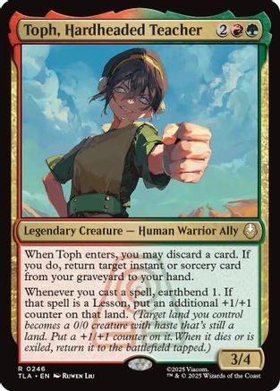 Toph, Hardheaded Teacher (TLA-246) - rare - Foil