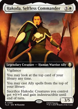 Hakoda, Selfless Commander (Extended Art) (TLA-366) - rare
