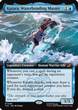 Katara, Waterbending Master (Extended Art) (TLE-180) - mythic