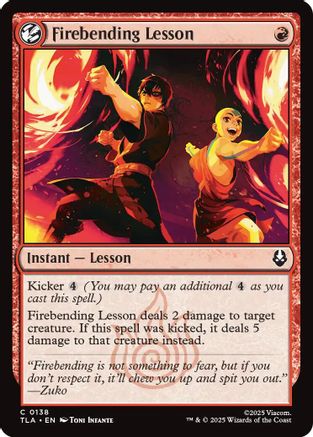 Firebending Lesson (TLA-138) - common - Foil