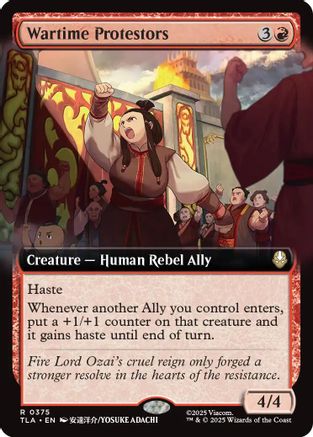 Wartime Protestors (Extended Art) (TLA-375) - rare - Foil