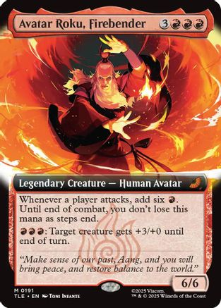 Avatar Roku, Firebender (Extended Art) (TLE-191) - mythic - Foil