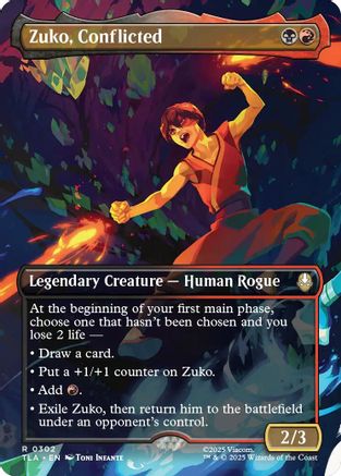 Zuko, Conflicted (Borderless) (TLA-302) - rare