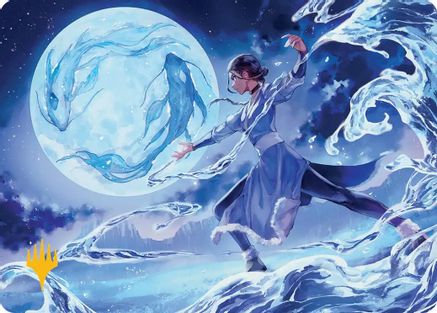 Waterbender Ascension Art Card (Gold-Stamped Planeswalker Symbol) (ASTLA-006) - special
