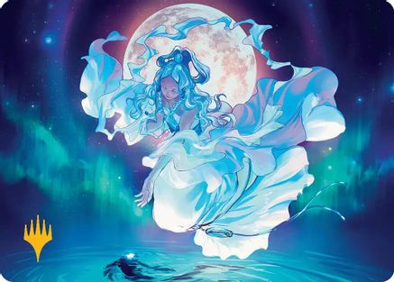 Yue, the Moon Spirit Art Card (Gold-Stamped Planeswalker Symbol) (ASTLA-007) - special