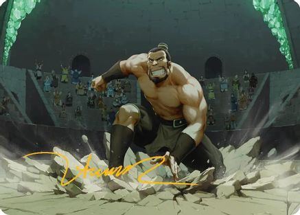The Boulder, Ready to Rumble Art Card (Gold-Stamped Signature) (ASTLA-013) - special