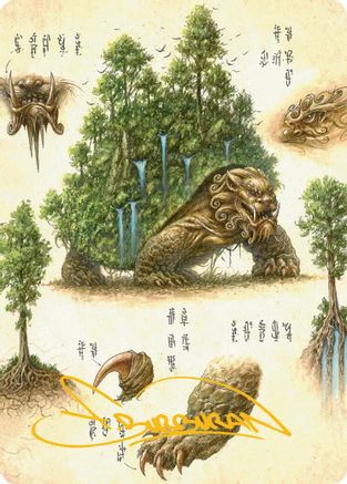 The Lion-Turtle Art Card (Gold-Stamped Signature) (ASTLA-037) - special