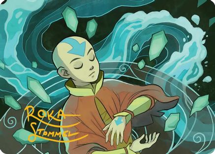 Aang, at the Crossroads Art Card (Gold-Stamped Signature) (ASTLA-045) - special