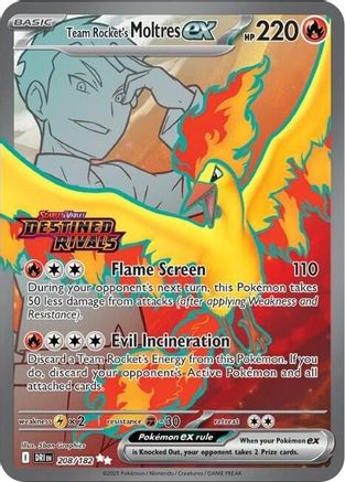 Team Rocket's Moltres ex (208/182) - MCP  - Double Rare - Holofoil